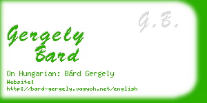 gergely bard business card