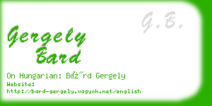 gergely bard business card